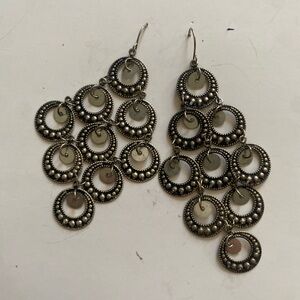 Vintage Y2K chandelier Silver Dangle Earrings
